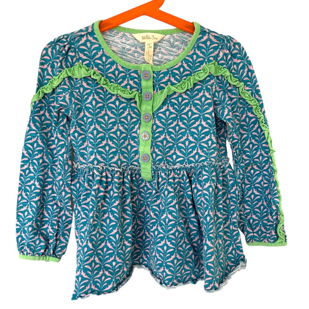 Matilda Jane Long Sleeve Ruffle Button Top - Size 6